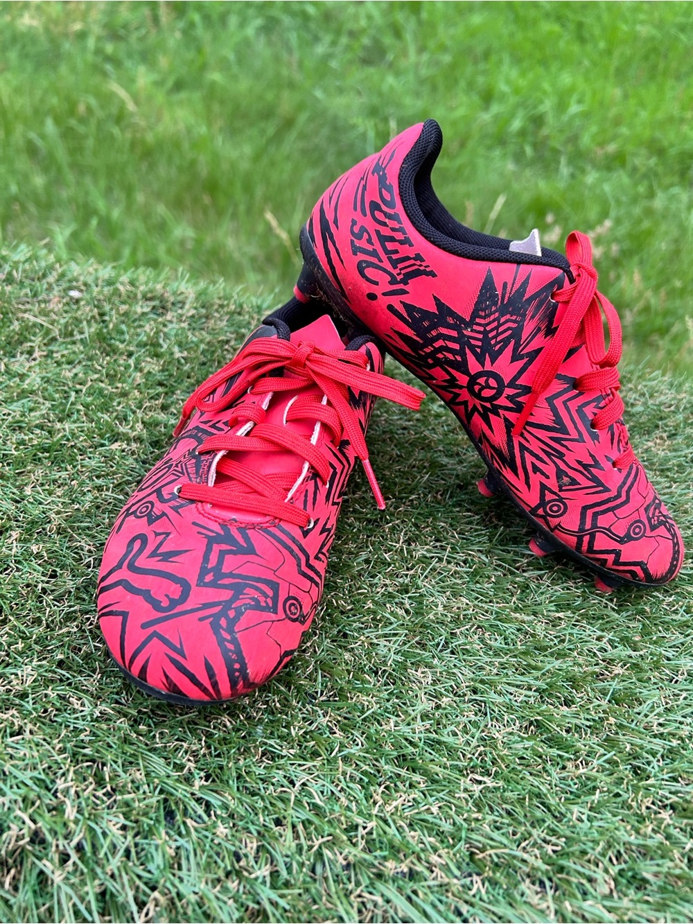 Puma x Christian Pulisic Kids' Tacto II Soccer Cleats,Size  2 Youth,Red & Black